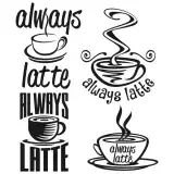 Coffee Always Latte Svg Cuttable Designs