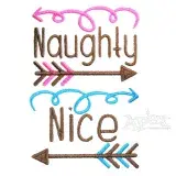 Naughty and Nice Christmas Embroidery Designs
