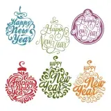 Happy New Year Bulb Cuttable Designs
