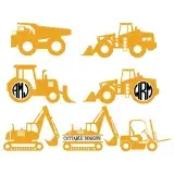 Trucks Monogram Svg Cuttable Designs