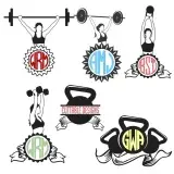 Women Weights Kettlebell Workout Fitness Cuttable Designs