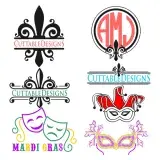 Mardi Gras Fun Cuttable Designs