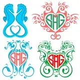 Seahorse Heart Svg Cuttable Designs