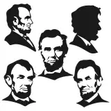 Abraham Lincoln U.S. Presidents Svg Cuttable Designs