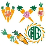 Carrot Easter Cuttable Designs Frame