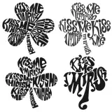 Kiss me Shamrock Irish Cuttable Designs