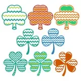 Shamrock Chevron Print Irish Svg Cuttable Designs
