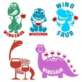Wino Saur Wine Cuttable Designs