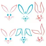 Easter Bunny Face Svg Cuttable Designs