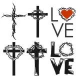Cross Thorn Easter Cuttable Designs