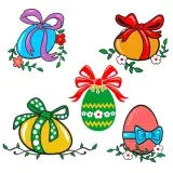 Easter Egg Bow Cuttable Designs