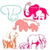 Elephant Mother Svg Cuttable Designs