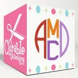 Circle Four Letter Center Stacked Cuttable Font