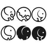 Elephant Round Cuttable Design