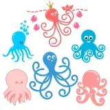 Octopus Sea Cuttable Designs