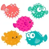 Puff Fish Puffy Cuttable Designs