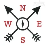 Compass Arrow Embroidery Designs