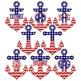 United States Flag Anchor SVG Cuttable Designs