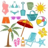 Beach Pack SVG Cuttable Designs
