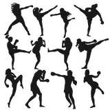 Boxing Women SVG Cuttable Designs