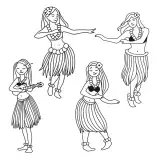 Hawaii Girl SVG Cuttable Designs