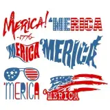 Merica American-Flag Cuttable Design