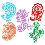 Paisley Decals SVG Cuttable Designs