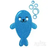 Seal Cute Embroidery Design