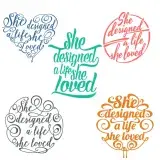 Designed Life Pack SVG Cuttable Designs
