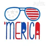 Merica Sunglasses Embroidery Designs