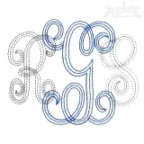 Vine Bean Monogram Embroidery Fonts