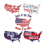LAND of FREE SVG Cuttable Designs