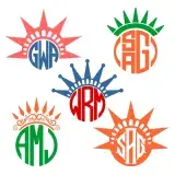 Crown Monogram SVG Cuttable Frames