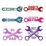 Dad Wrench SVG Cuttable Designs