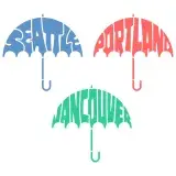 Rainny Cities Pack Cuttable Design with Seattle, Portland, Jancouver