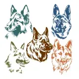 German Shepherd SVG Cuttable Designs