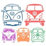 VW Volkswagen Bus Van SVG Cuttable Designs