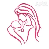 Mother and Baby Embroidery Designs