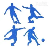 Football Players Embroidery Designs