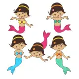 Cute Mermaids SVG Cuttable Designs