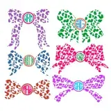 Leopard Bows SVG Cuttable Designs
