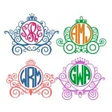 Princess Carriage SVG Cuttable Frames