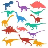Dino Dinosaur Silhouettes SVG Cuttable Designs
