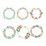 Floral Wreath SVG Cuttable Designs