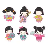 Kokeshi Pack SVG Cuttable Designs