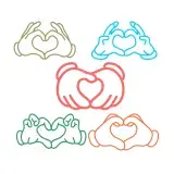 Cartoon Hands SVG Cuttable Designs
