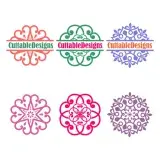 Medallion Split SVG Cuttable Frames