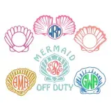 Mermaid Shell SVG Cuttable Frames