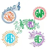 Music SVG Cuttable Frames