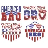 American Bro SVG Cuttable Designs